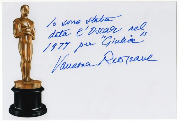 Vanessa Redgrave - Autographed Inscribed Photograph - Academy Award