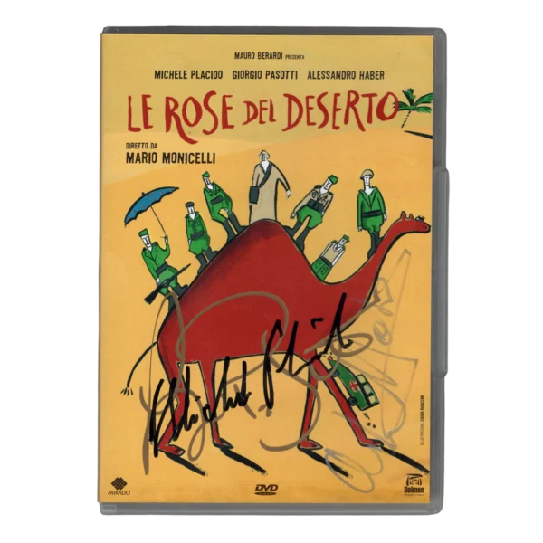 Giorgio Pasotti, Alessandro Haber and Michele Placido - Signed Dvd Cover - Le rose del deserto