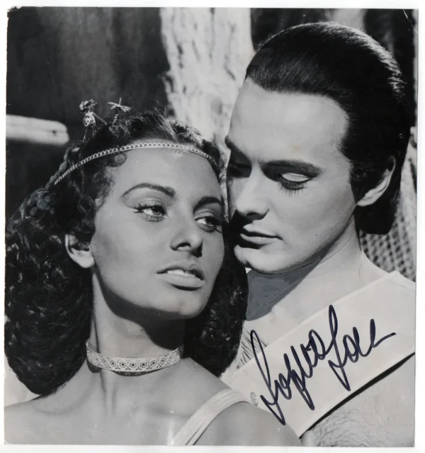 Sophia Loren (1955) - Signed Vintage Photo - Aida