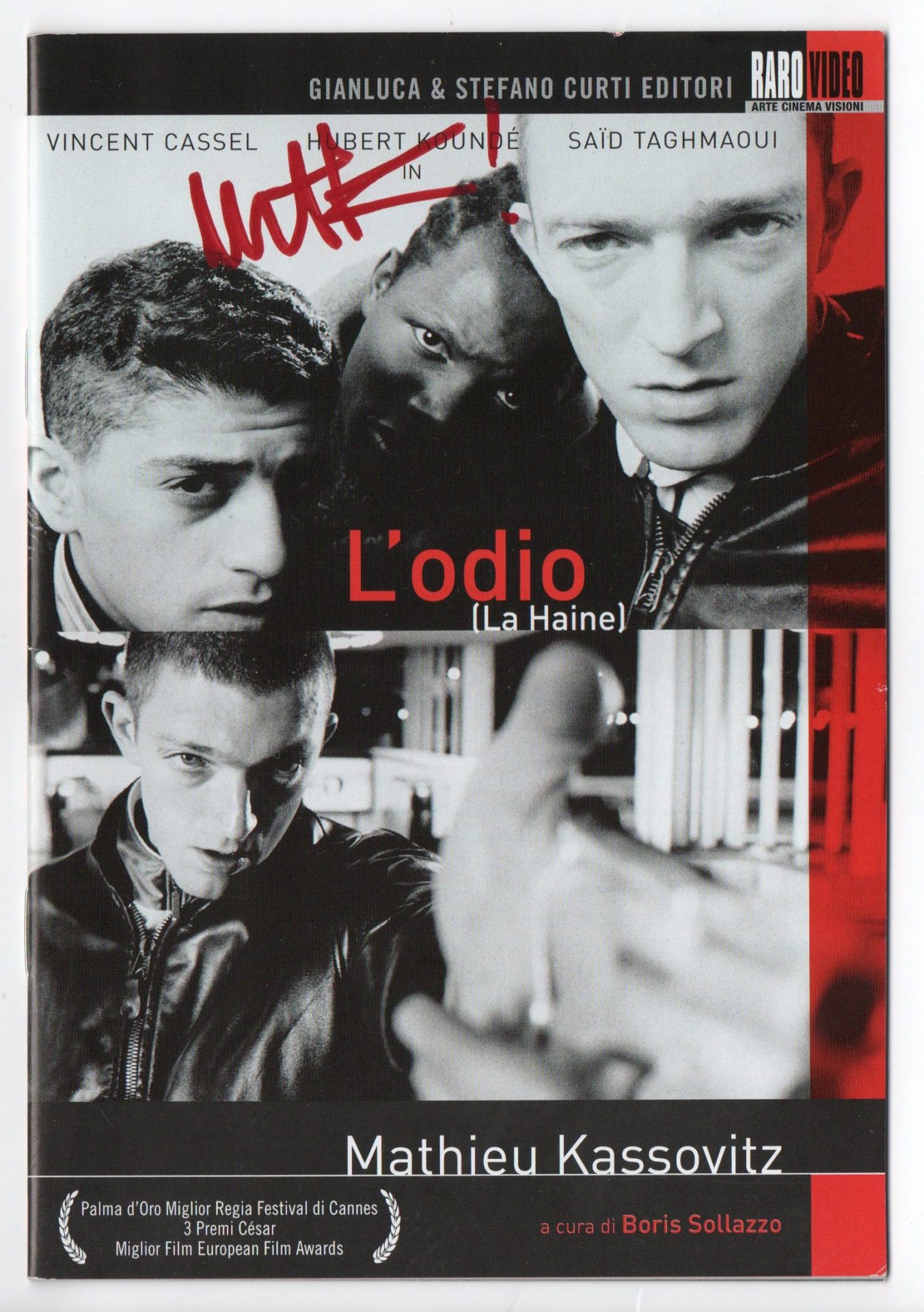 Mathieu Kassovitz Signed Dvd Booklet L Odio Signedforcharity