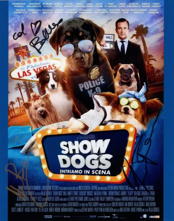 Marco Bocci , Giacomo Ferrara and Barbara D'Urso - Signed Photo - Show Dogs