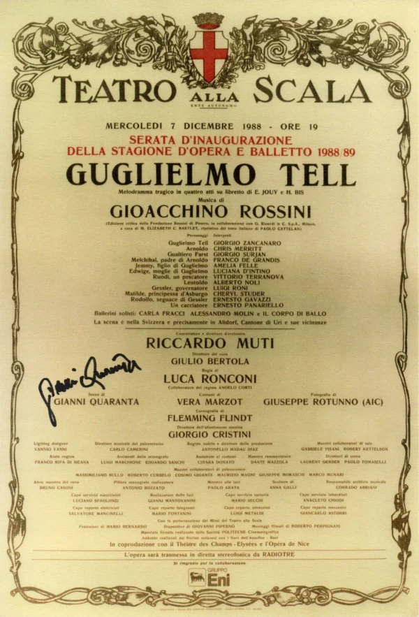 Gianni Quaranta - Signed Theatre Poster Replica