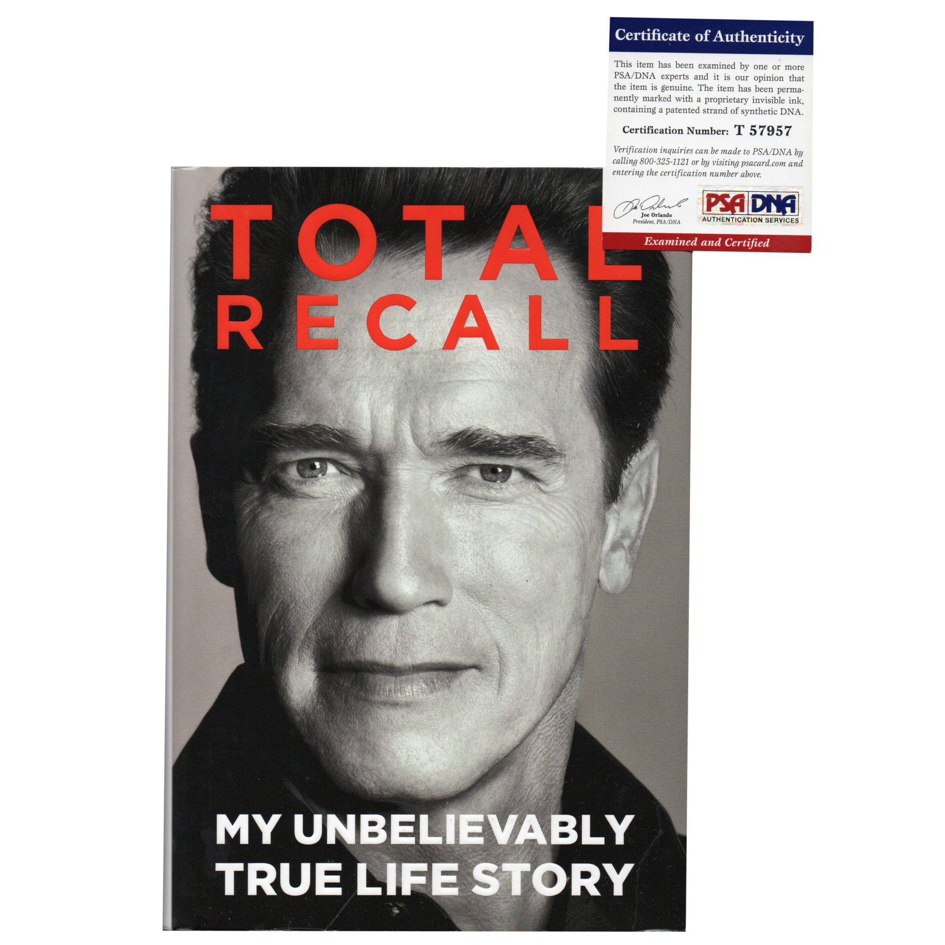 Arnold Schwarzenegger – Signed Book – Total Recall PSA/DNA COA
