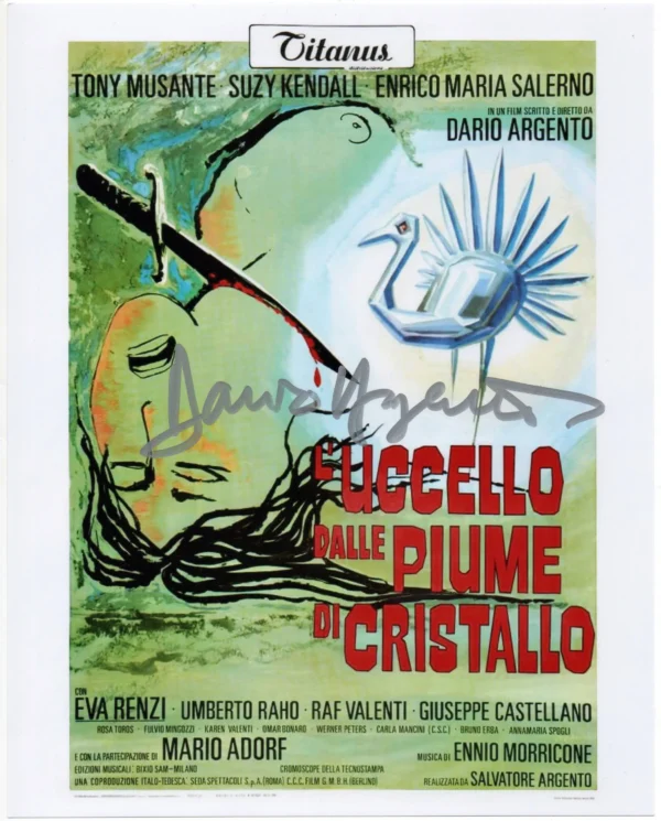 Dario Argento - Signed Photo - The Bird with the Crystal Plumage