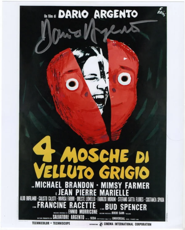 Dario Argento - Signed Photo - Four Flies On Grey Velvet (Quattro mosche di velluto grigio)