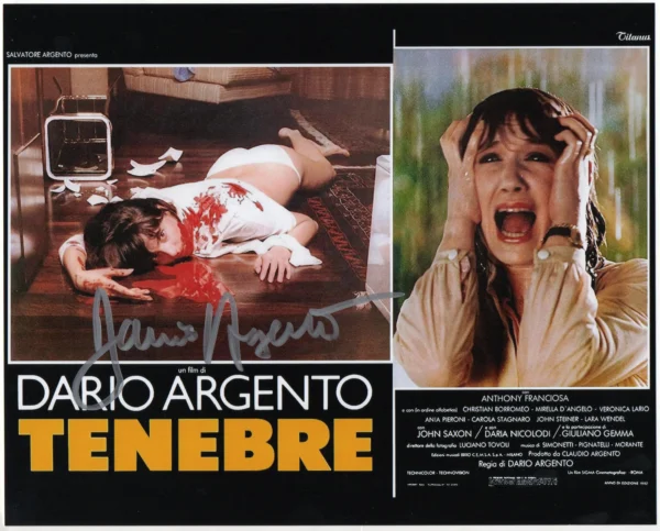 Dario Argento - Signed Photo - Tenebre