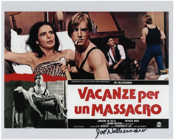 Joe Dallesandro - Signed Photo - Madness (Vacanze per un massacro)