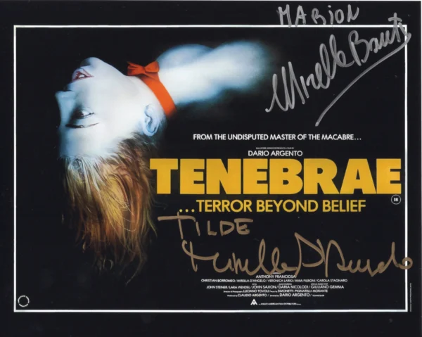 Mirella D'Angelo and Mirella Banti - Signed Photo - Tenebre