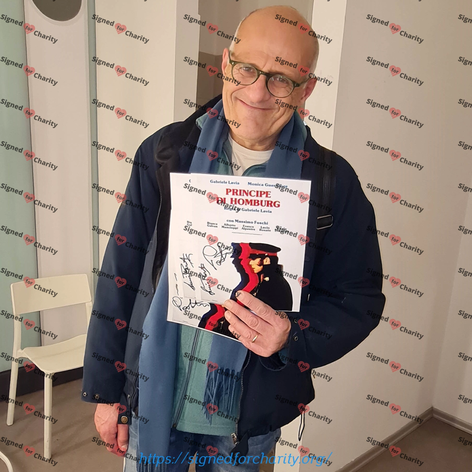 Lucio Rosato, Paolo Triestino and Monica Guerritore - Signed Photo - Principe di Homburg - Image 3