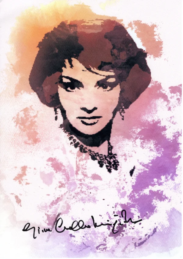 Gina Lollobrigida - Signed Artwork - Italian Actress