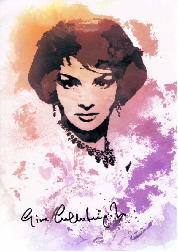 Gina Lollobrigida - Signed Artwork - Italian Actress