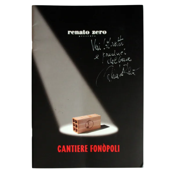 Renato Zero - Signed Tour Book Program - Cantiere Fonòpoli