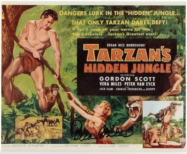 Vera Miles - Signed Photo - Tarzan's Hidden Jungle (Tarzan nella jungla proibita)