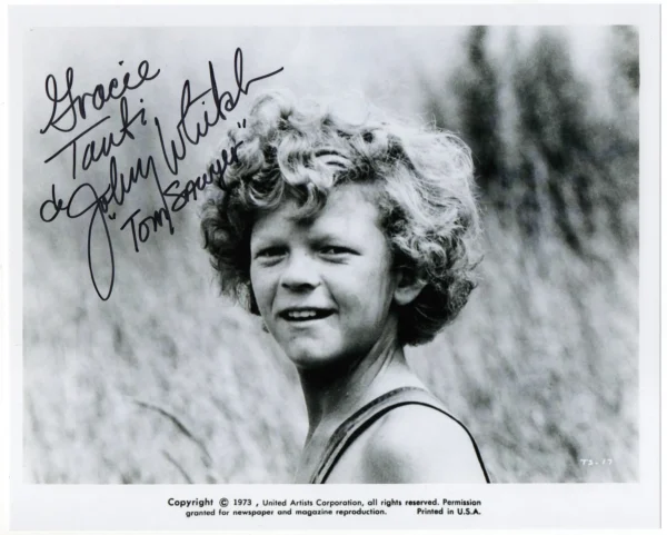 Johnny Whitaker - Signed Photo - Tom Sawyer