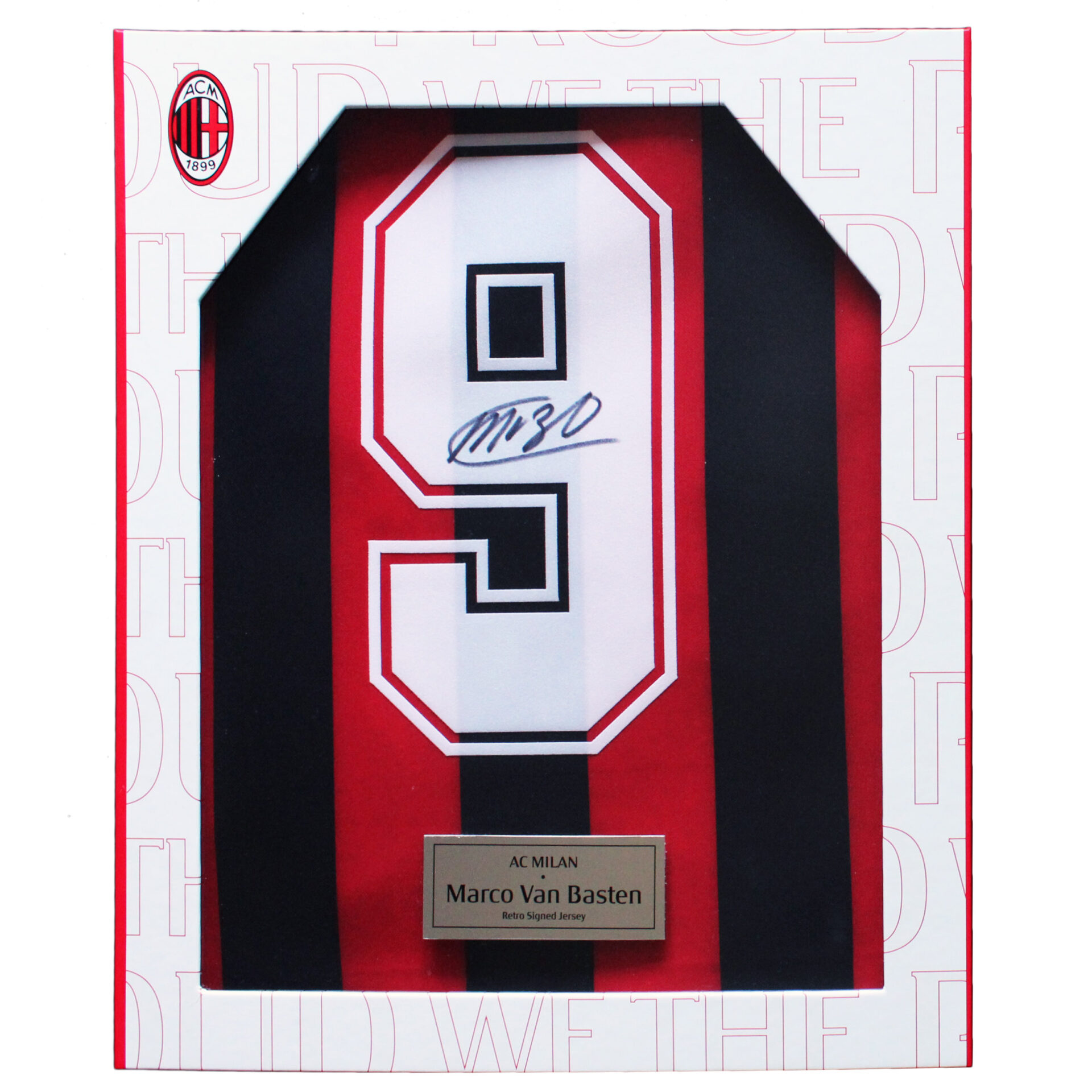 Marco Van Basten AC Milan Icons Shop Limited Autographed Home Jersey