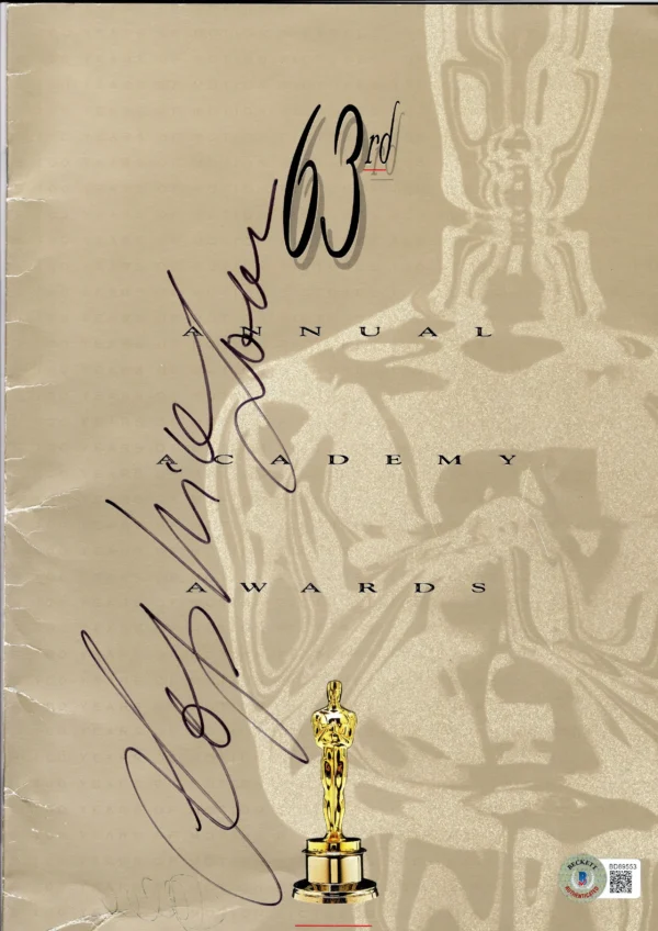 1991 Academy Awards Program Signed by Sophia Loren BAS COA - Image 2