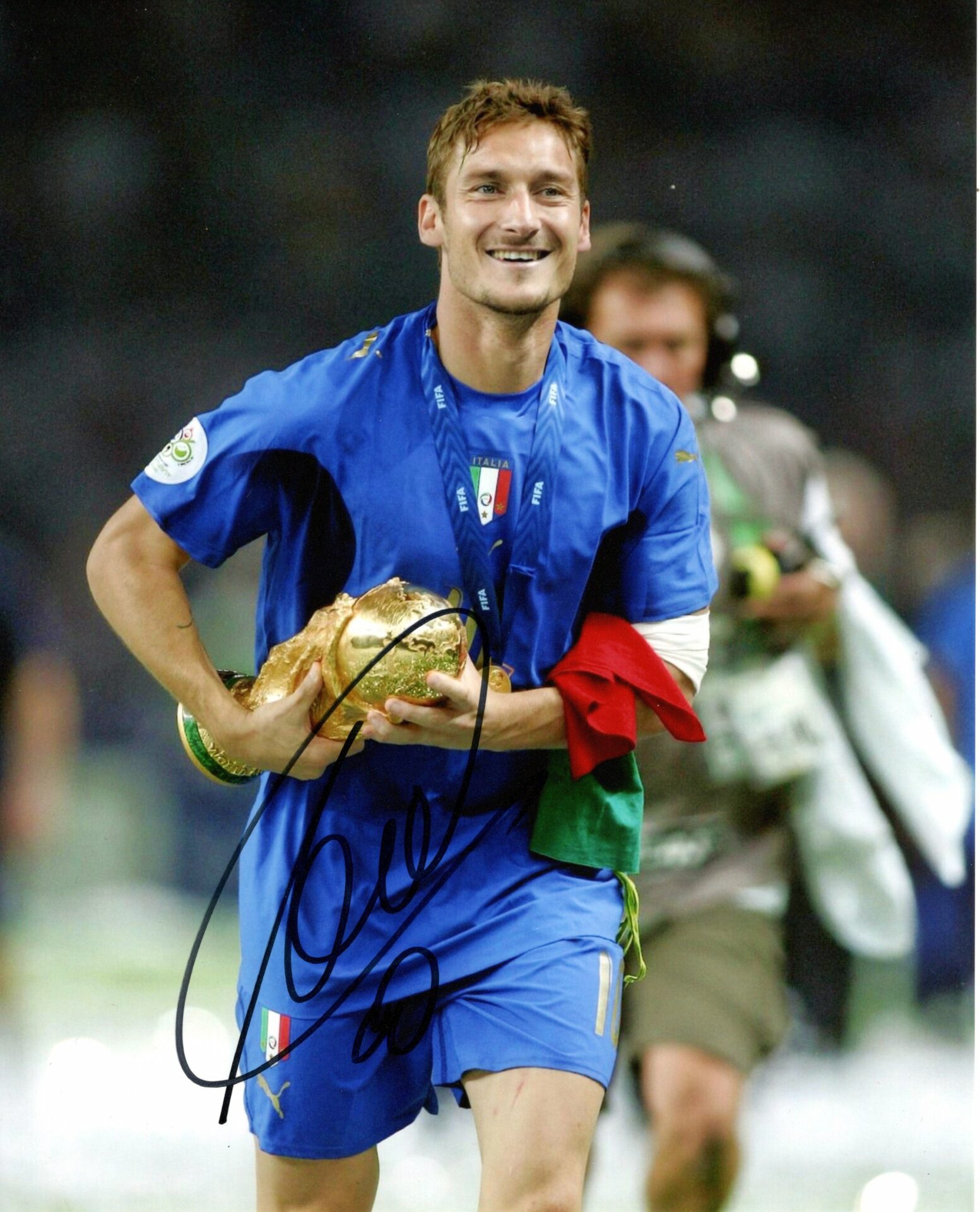 Signed Italy Football Shirt Signed by Totti With Video Proof 