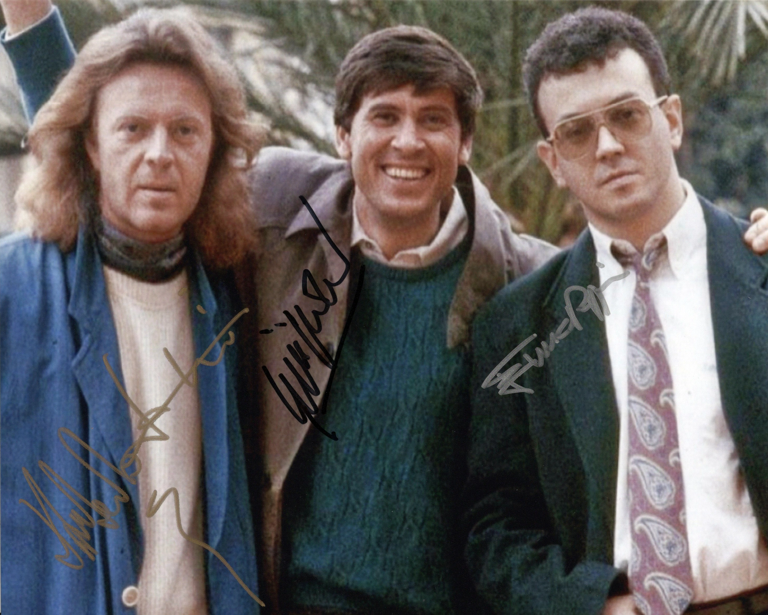 Enrico Ruggeri, Gianni Morandi and Umberto Tozzi - Signed Photo - Italian Singers