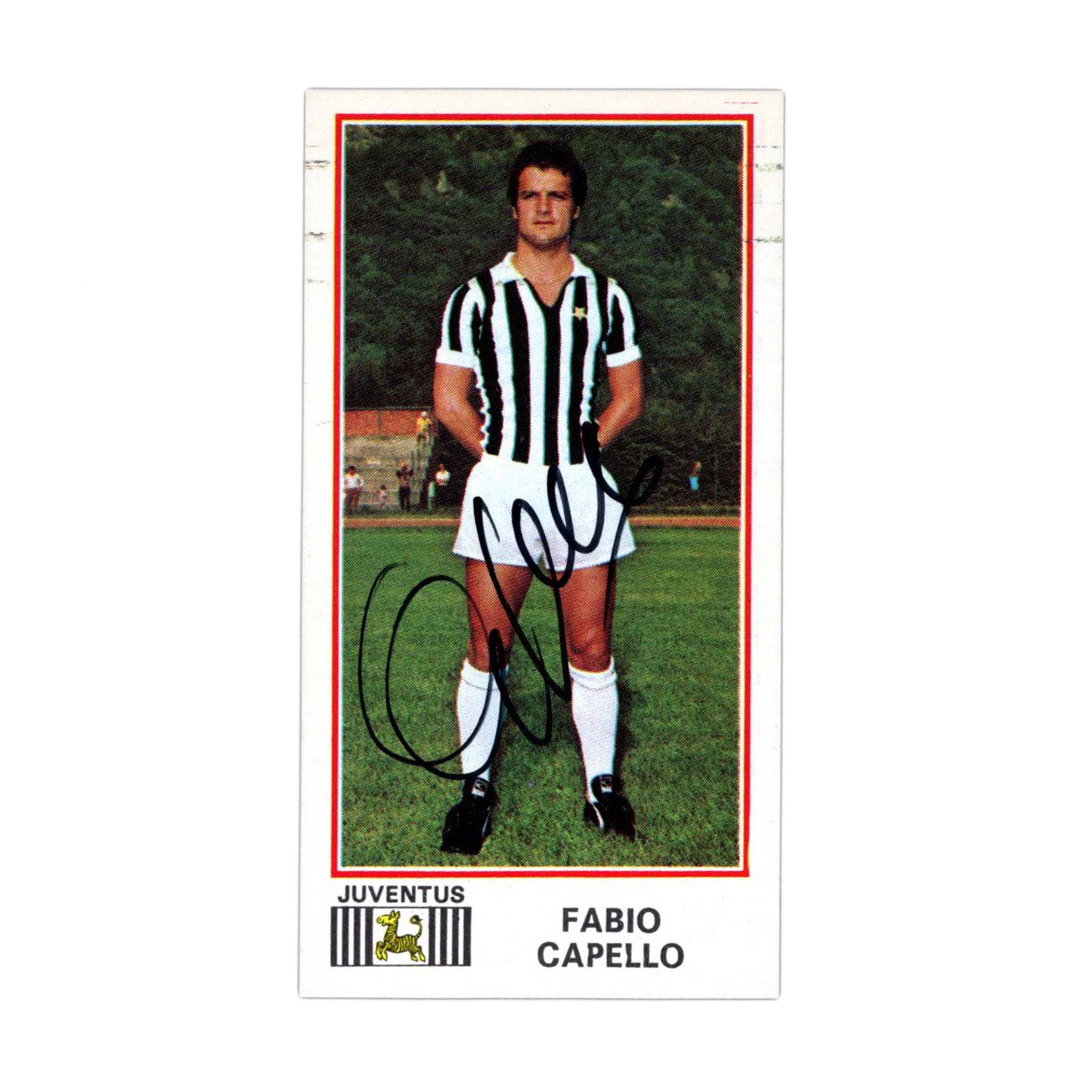 Fabio Capello - Autographed Soccer Sticker Card - Panini F.C. Juventus  2004-2005