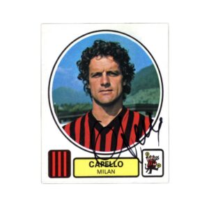 Fabio Capello - Autographed Soccer Sticker Card - Panini A.C. Milan  1978-1979