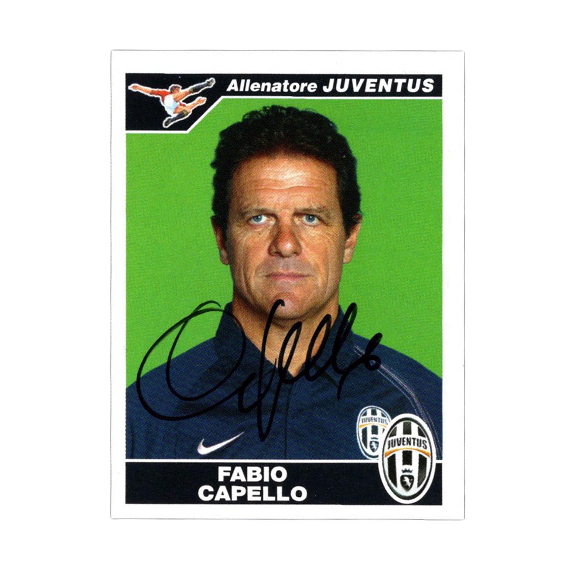 Fabio Capello - Autographed Soccer Sticker Card - Panini F.C. Juventus  1974-1975