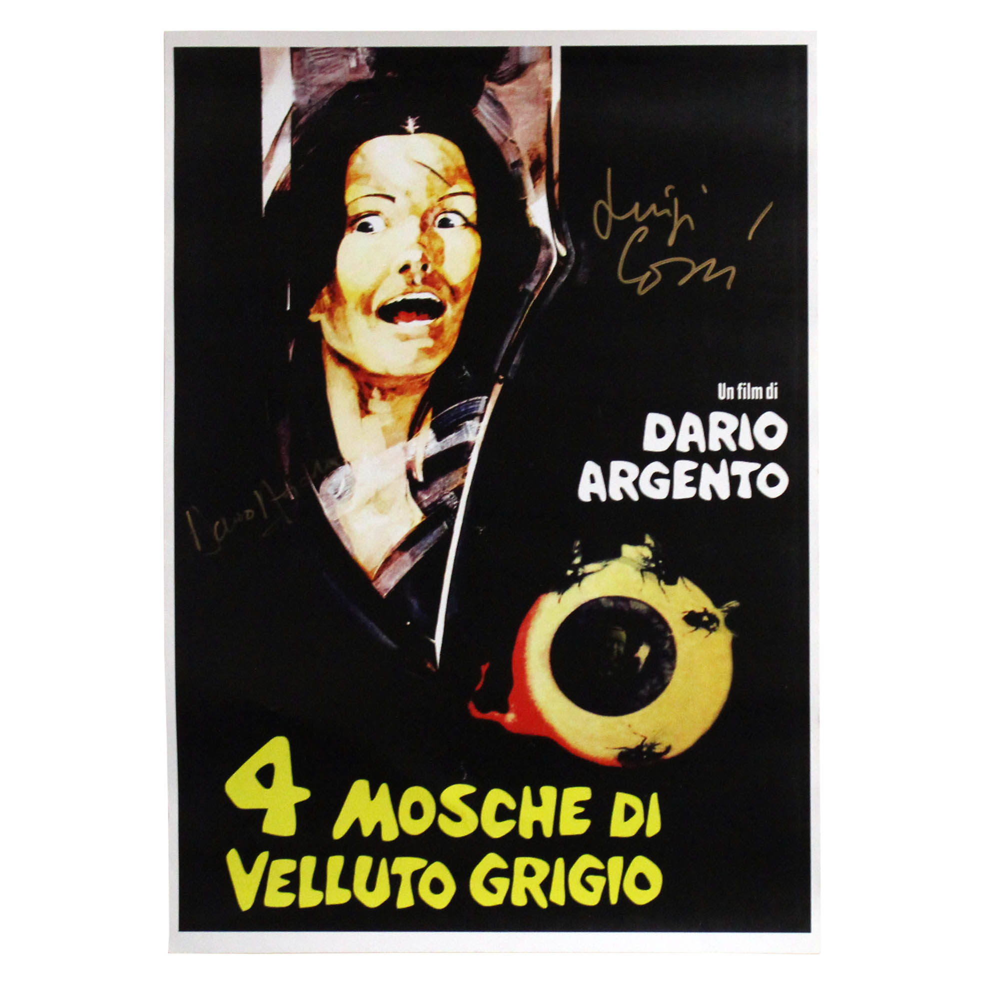 Dario Argento and Luigi Cozzi – Signed Poster – 4 mosche di velluto ...