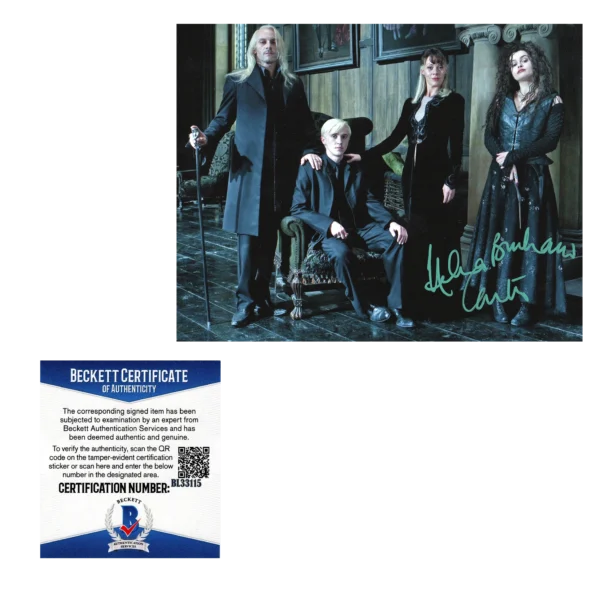 Helena Bonham Carter - Signed Photo - Harry Potter and the Deathly Hallows - Part 1 BAS COA