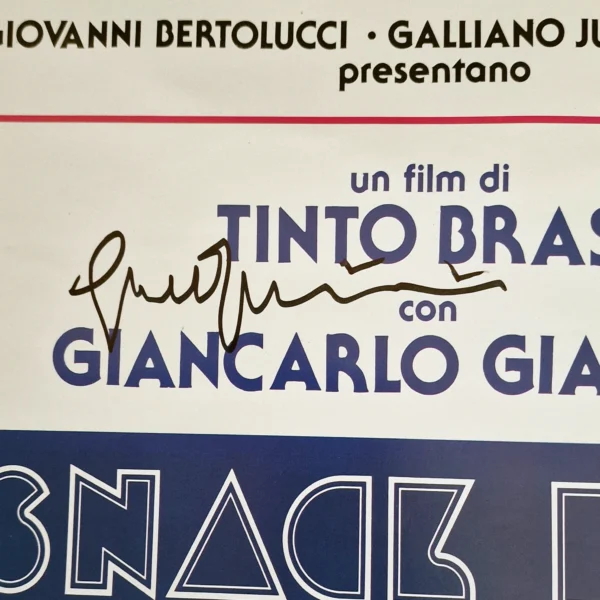 Giorgio Tirabassi and Giancarlo Giannini - Signed Poster - Snack Bar Budapest (1988) - Image 4