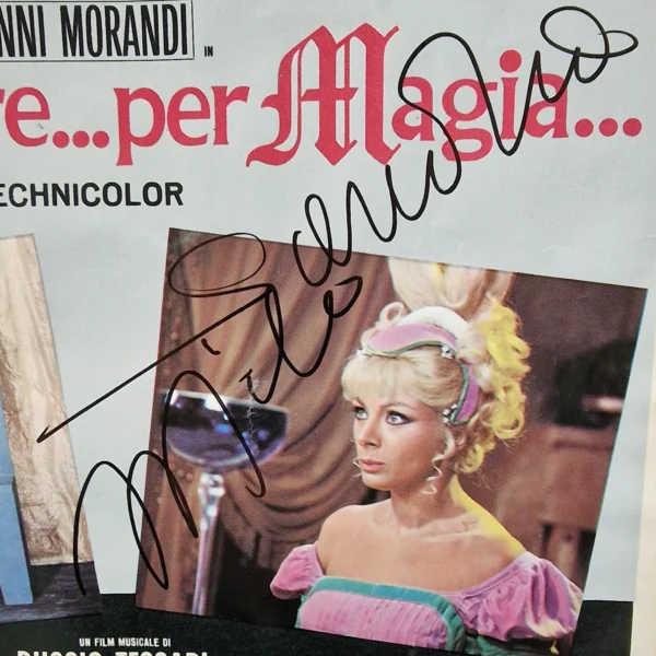 Sandra Milo and Gianni Morandi - Signed Poster - Per amore... per magia... (1967) - Image 3