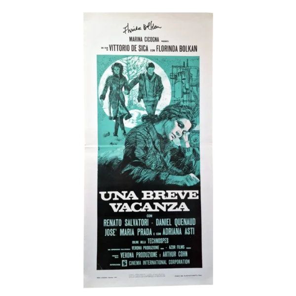 Florinda Bolkan - Signed Poster - Una breve vacanza (1973)