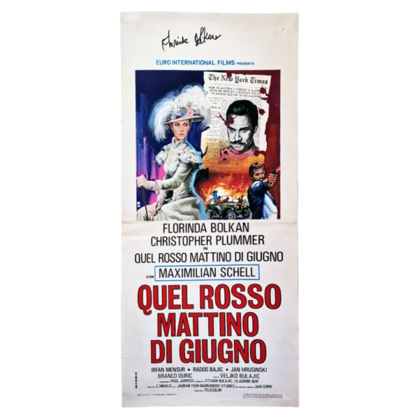 Florinda Bolkan - Signed Poster - Quel rosso mattino di giugno attentato a Sarajevo (1975)