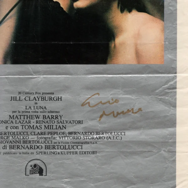 Ennio Morricone and Vittorio Storaro - Signed Poster - La luna (1979) - Image 2