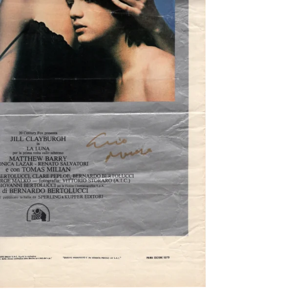 Ennio Morricone and Vittorio Storaro - Signed Poster - La luna (1979) - Image 8