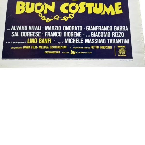 Lino Banfi, Alvaro Vitali and Edwige Fenech - Signed Poster - La poliziotta della squadra del buon costume (1979) - Image 6