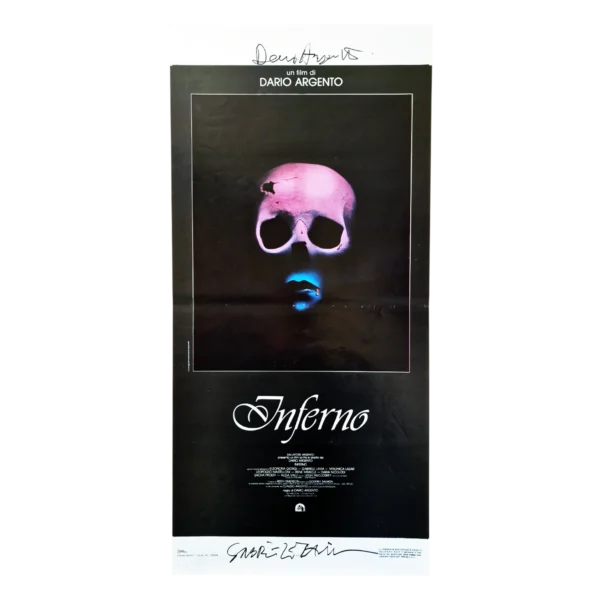 Dario Argento and Gabriele Lavia - Signed Poster - Inferno (1980)