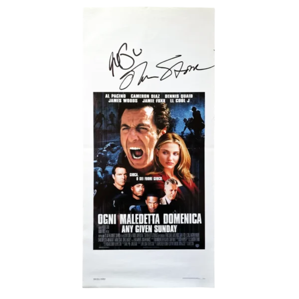 Al Pacino and Oliver Stone - Signed Poster - Ogni maledetta domenica (1999)