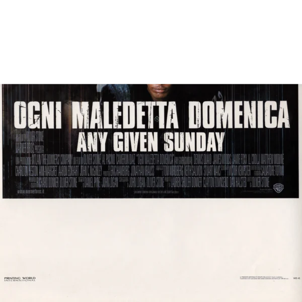 Al Pacino and Oliver Stone - Signed Poster - Ogni maledetta domenica (1999) - Image 4