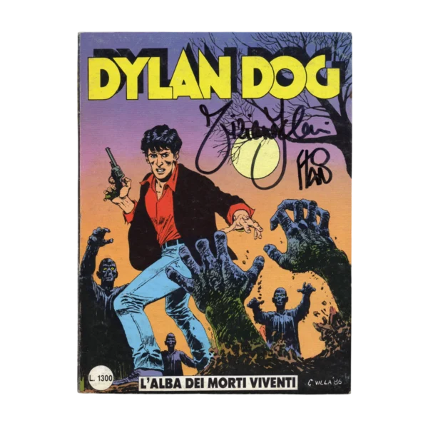 Comic Dylan Dog Number 1 - L'alba dei morti viventi (1986) - Signed by Tiziano Sclavi and Angelo Stano