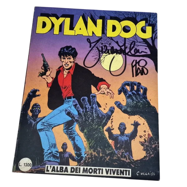 Comic Dylan Dog Number 1 - L'alba dei morti viventi (1986) - Signed by Tiziano Sclavi and Angelo Stano - Image 3