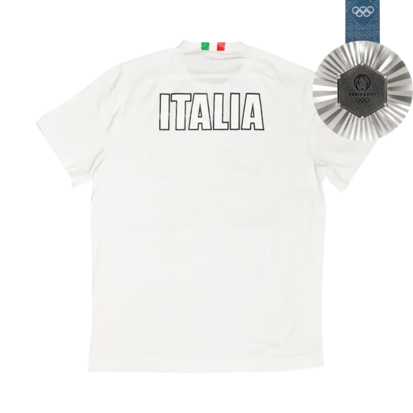 Federico Nilo Maldini - Signed Emporio Armani T-Shirt - Paris Olympics 2024 (Italian National Team) - Image 3