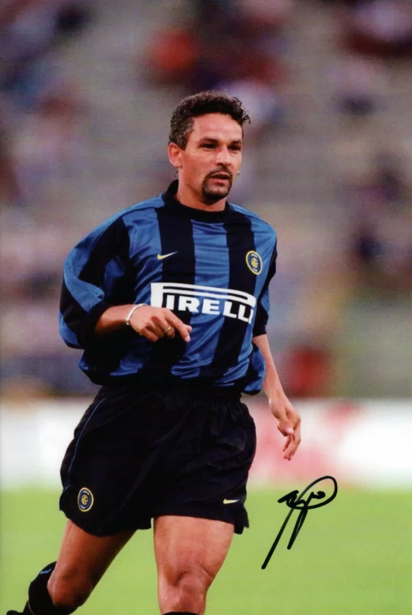 Roberto Baggio - Signed Photo - Soccer (F.C. Inter)