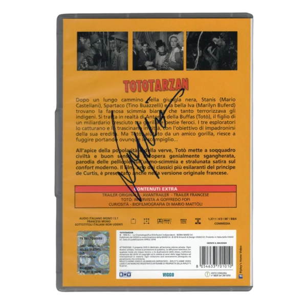 Sophia Loren - Signed Dvd Cover - Tototarzan - Image 2