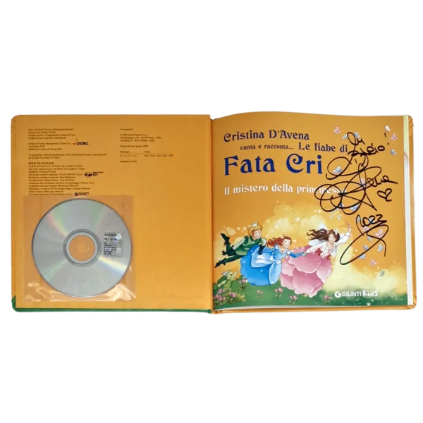 Cristina D'Avena - Signed Book with CD - Le Fiabe di Fata Cri: Il Mistero della Principessa - Image 3