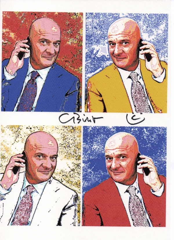 Claudio Bisio - Signed Artwork - Italian Actor