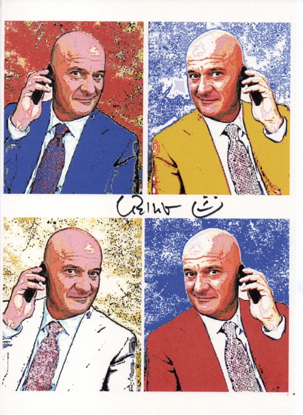 Claudio Bisio - Signed Artwork - Italian Actor