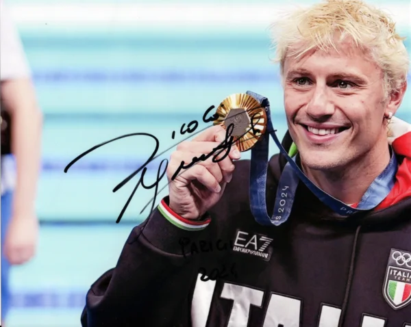 Nicolò Martinenghi - Signed Photo - Paris Olympics 2024 (Gold Medal)