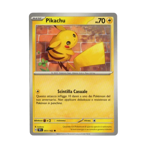 Pikachu IT 051/162 Scarlatto e Violetto Cronoforze Pokémon Card ITA