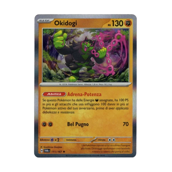 Okidogi Holo IT 111/167 Scarlatto e Violetto Crepuscolo Mascherato Pokémon Card ITA