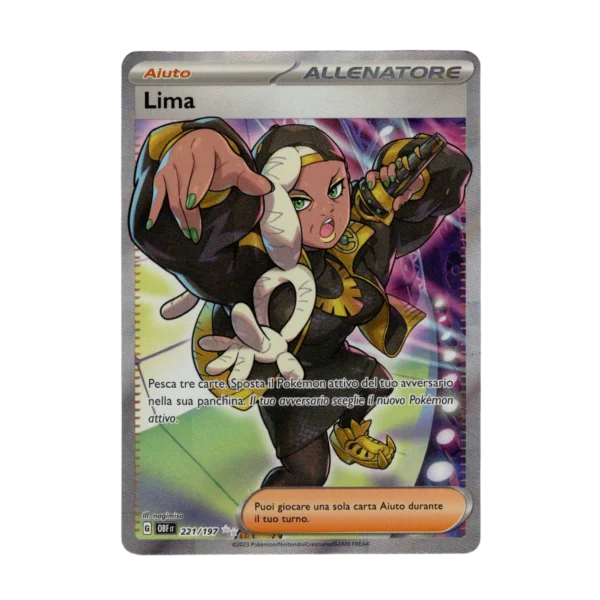 Lima Full Art IT 221/197 Scarlatto e Violetto Ossidiana Infuocata Pokémon Card ITA