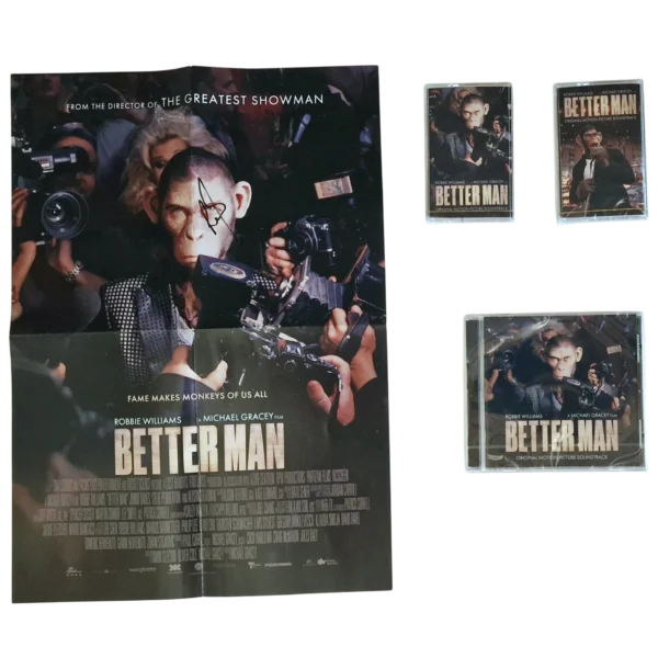 Robbie Williams - Better Man - Signed Poster with Soundtrack (Cd+2 Cassette) - Image 2